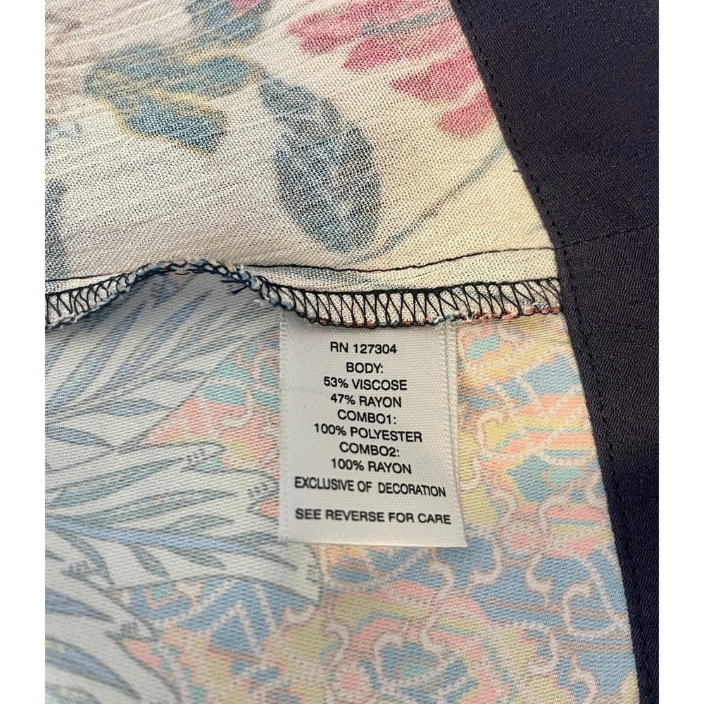 John Mark Large Patchwork Kimono Jacket Floral Em… - image 7